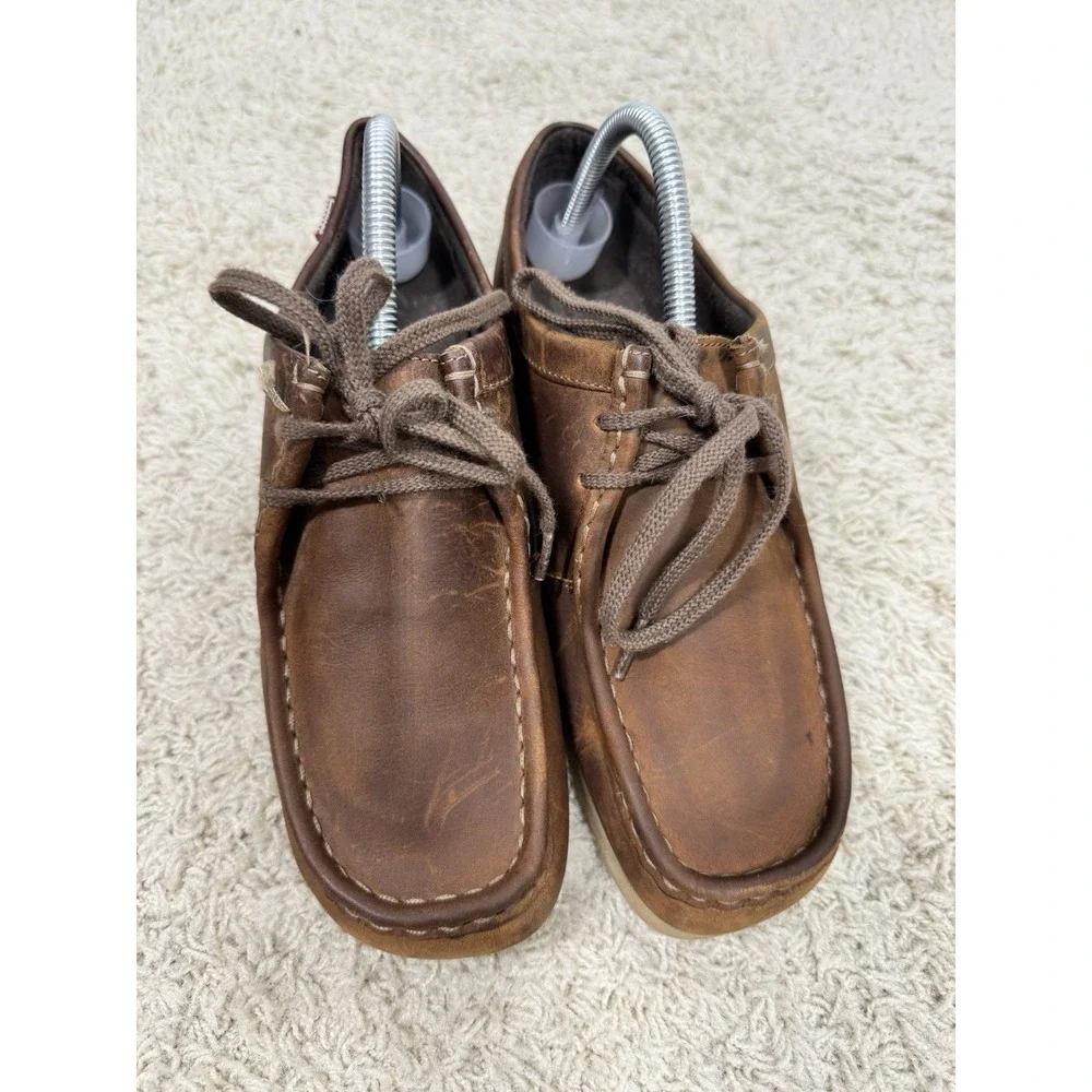 Clarks Wallabee Women's Brown Low Top Leather Crepe Sole Lace Up Shoes Size 9